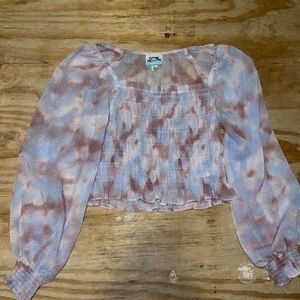 Flowy scrunched bodice shirt